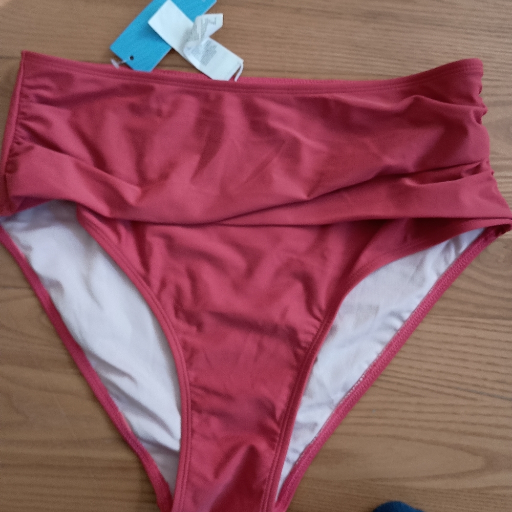 Cupshe NWT High-Waisted‎ Bikini Bottom Watermelon Size Medium